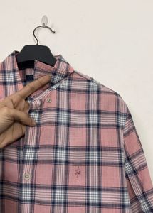 Pink Plaid Cotton Shirt