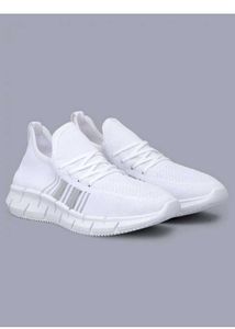 White Knit Sneakers
