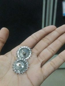 Oxidized Silver Stud Earrings