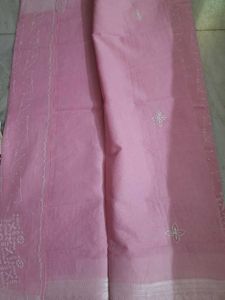 Exclusive Pure Cotton Pink Saree