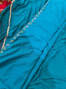 Teal Embroidered Salwar Suit