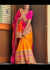 Saree With Stitched Blouse