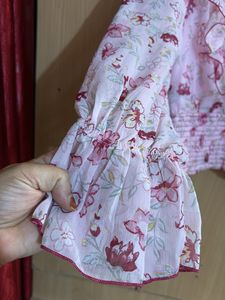 Floral Ruffle Crop Top