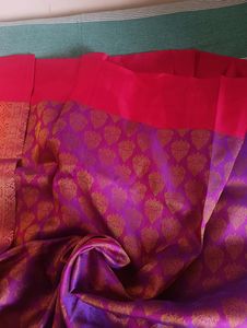 Beautiful double Shade Kanjeevaram Saree