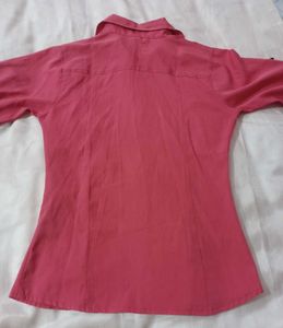 Dark Pink 3/4 Sleeve Formal Shirt