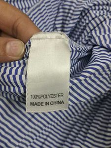 Code By Lifestyle Blue And White Striped Top