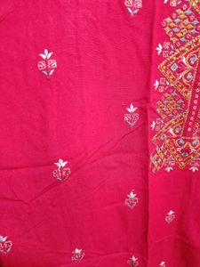 Dark Pink Embroidered Kurta