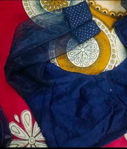 Elegant Blue  Complete Saree With Blouse