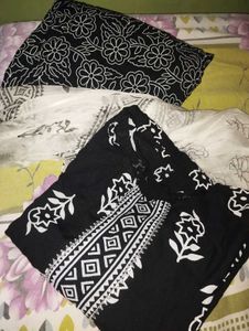 Black & White Kurta Set