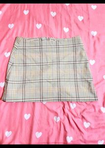 Green Plaid Mini Skirt