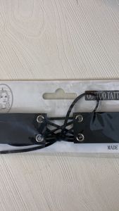 Black Lace-Up Choker