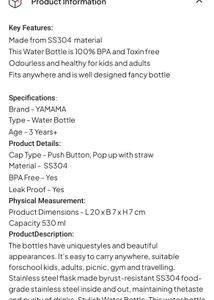 Twin Set Of Yamama Pink Bottles For Kids 530 Ml