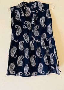 Paisley Print Sleeveless Top