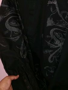 2fast4u Men&#39;s Printed Black Shirt