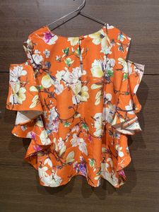 Floral Cold Shoulder Top