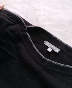 Black Boat Neck Sweatshirt