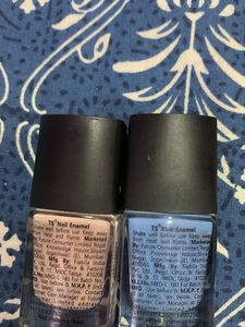 TS Nail Enamel Duo - Blue &amp; Nude
