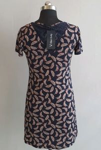 Feather Print Mini Dress