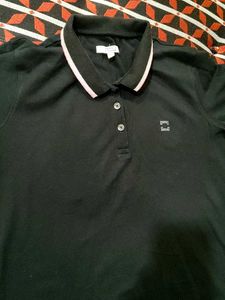 Black Polo Shirt w/ Pink Trim