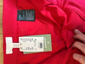 Red Straight Mini Skirt