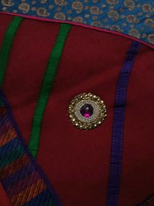 2 Combo Heavy Designer Fancy Kota Red Saree