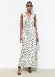 Zara Satin Polka Dress