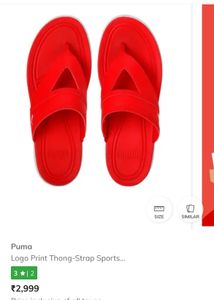 Red Puma Flip Flops