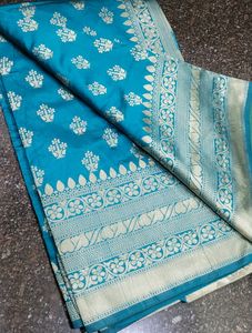 New Sea Green Color Saree Without Blouse