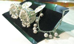 Stunning Silver Jhumka Earrings