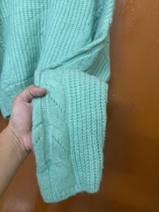 Korean V Neck Cropped Baggy Pullover