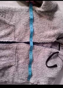 Fuzzy Grey Zip-Up Hoodie