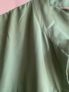 Flora Green Ruffle Blouse