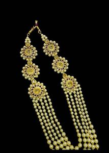 Elegant Pearl &amp; Gold Bridal Necklace