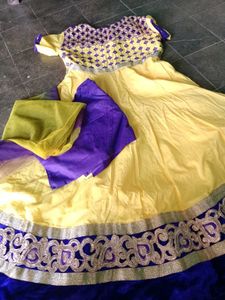 Yellow &amp; and pick gown wedding