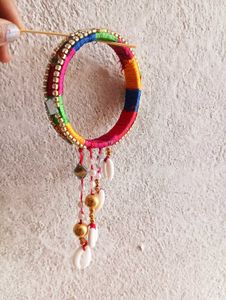 Colorful Bangle with Charms