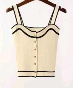 Chic Cream Knit Cami Top
