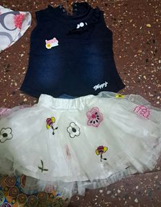 Skirt With Jeans Top ❤️