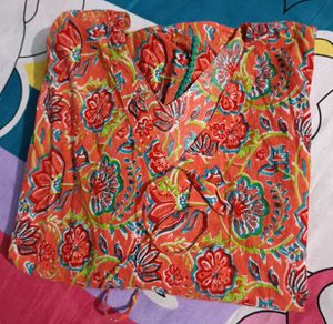 Boho Floral Print Cover-Up