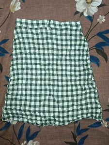 Green Gingham Mini Skirt