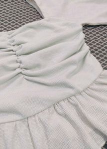 White Peplum Top