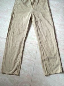 Beige Straight Fit Jeans