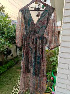 Beach Sexy Paisley Print Dress