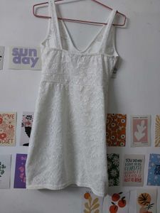 Boohoo See Through White Dress