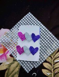 Handmade Heart Hair Clips