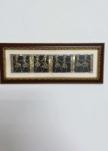 Framed Tribal Dancer Artwork Dhokra Art