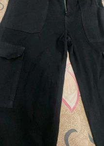 Black Wide Leg Cargo Pants
