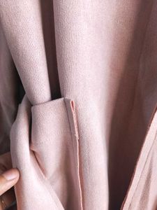 Pink Suede Trench Coat