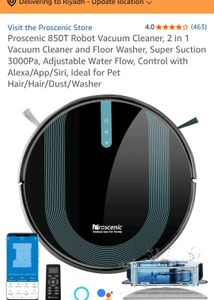 Proscenic Robot Vacuum Cleaner        needs to rep