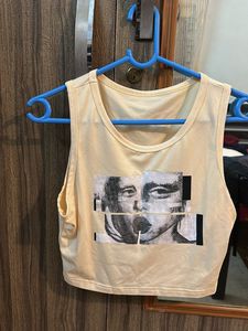 Graphic Crop Tank Top