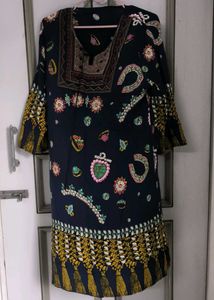 Printed Navy Kurti